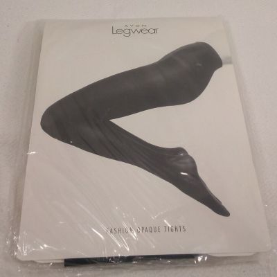 New Avon Legwear Size B Fashion Opaque Tights Black Mosaic Design Lace Tights